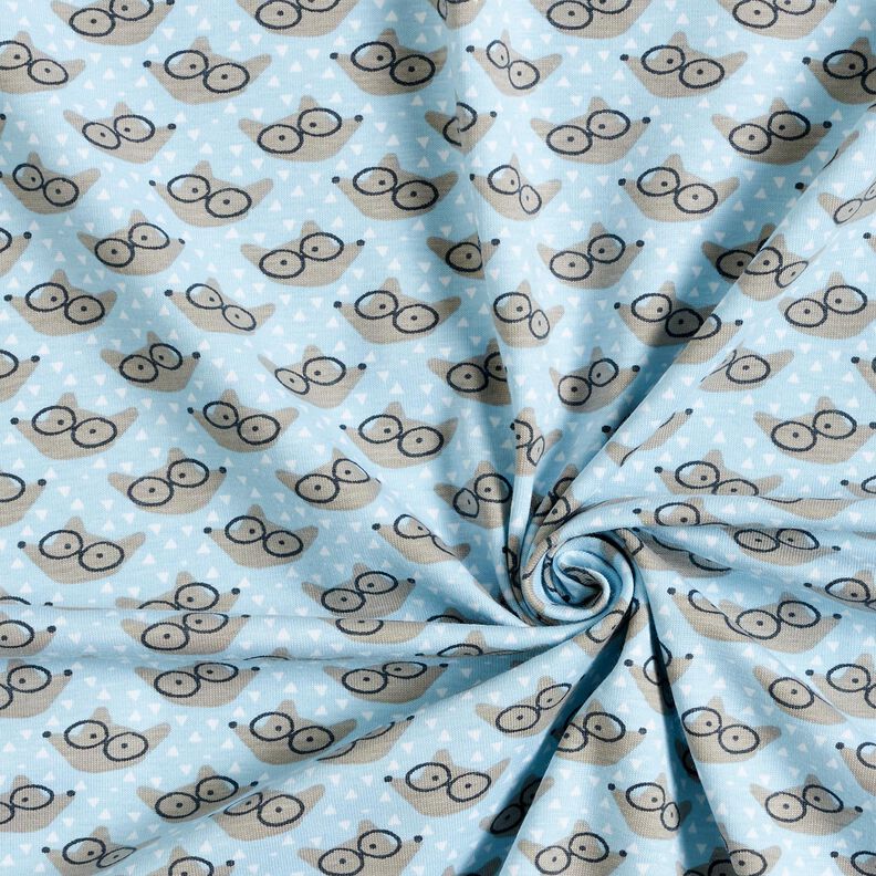 Jersey de algod&atilde;o Raposa com &oacute;culos &ndash; azul beb&eacute;,  image number 3