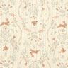 Musselina/ Tecido plissado duplo Pássaro e coelho no jardim em flor – branco sujo,  thumbnail number 1