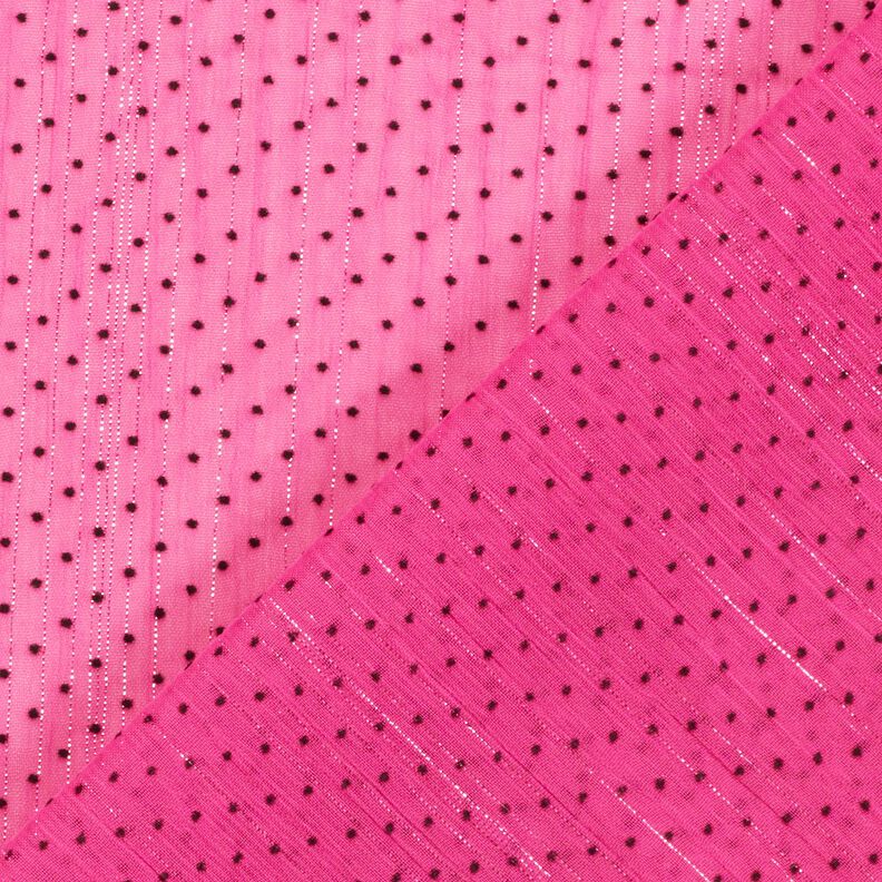 Chiffon Riscas brilho e Pintinhas – púrpura,  image number 4