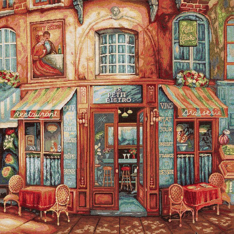 Painel decorativo Gobelina Bistro francês – azul/terracota,  image number 1
