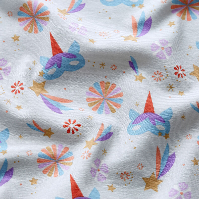 Jersey de algodão Máscara mágica – azul claro,  image number 2