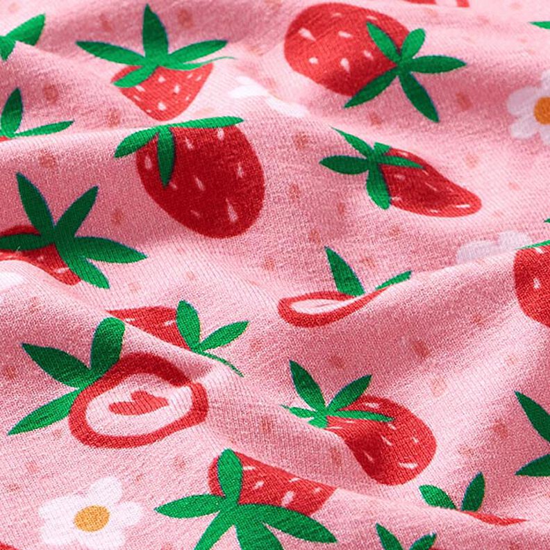 Pacote de tecido Jersey Morangos doces | PETIT CITRON – rosa,  image number 3