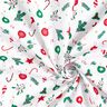 Tecido de algodão Cretone Decoração de Natal – branco/verde,  thumbnail number 3