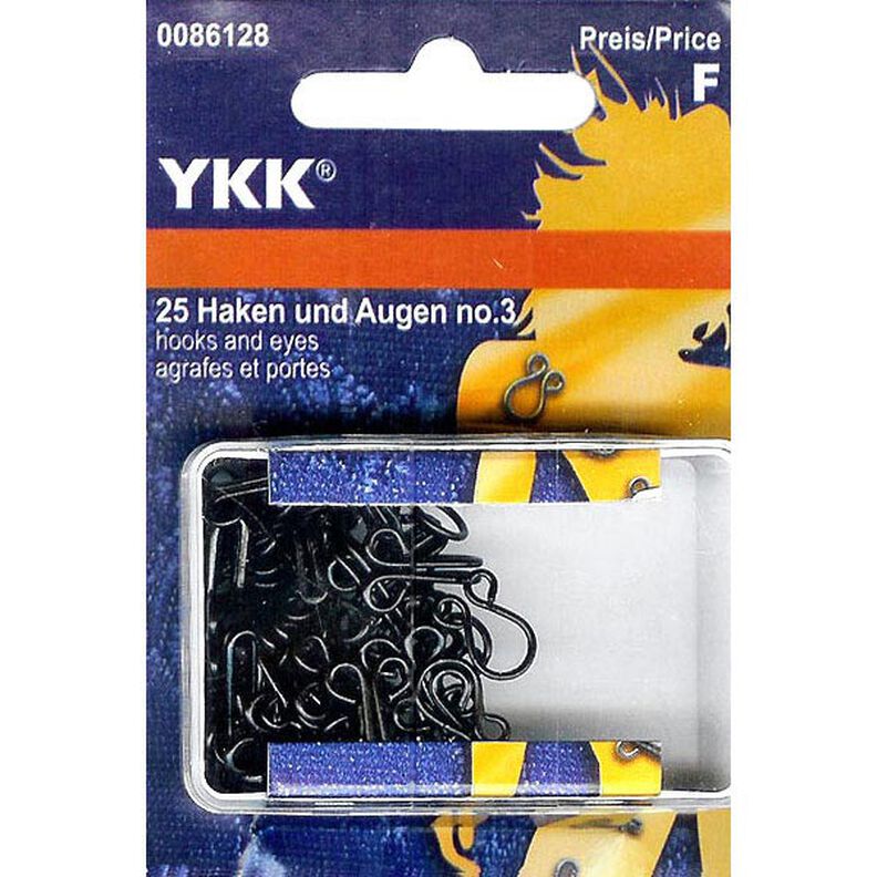 Colchetes para vestidos 1 – preto | YKK,  image number 1