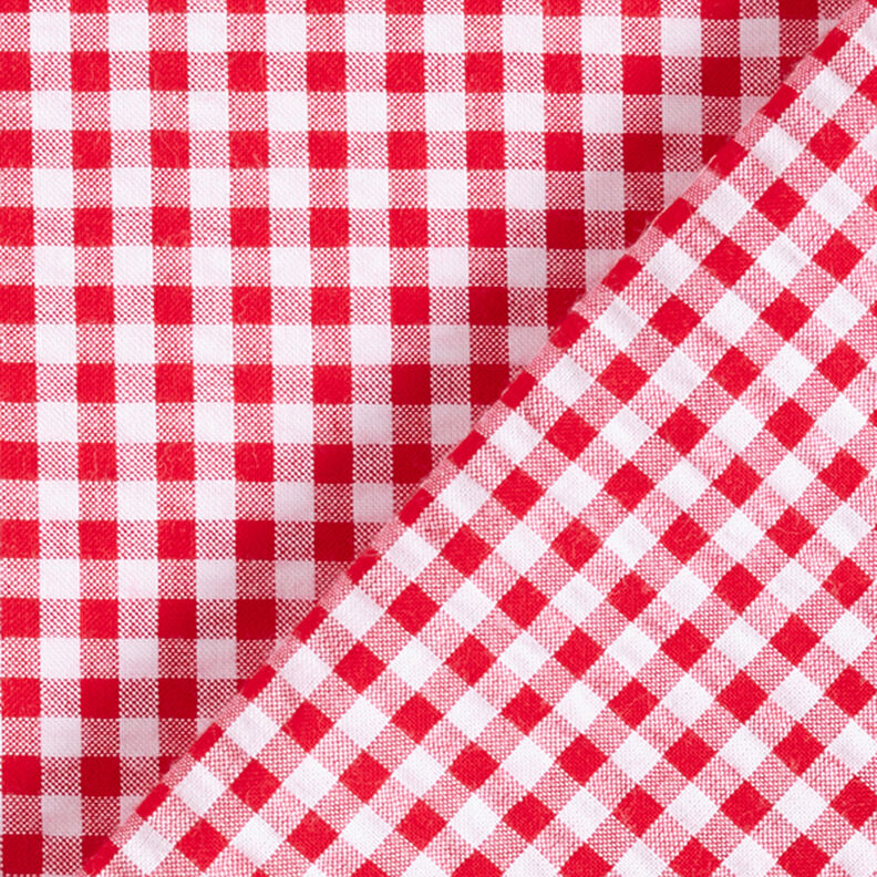 Anarruga Mistura de algodão Xadrez Vichy – vermelho,  image number 4