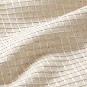 Tecido para decora&ccedil;&atilde;o Jacquard Estrutura quadriculada &ndash; natural, 
