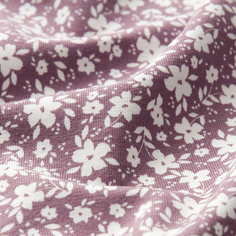 Jersey de algodão Florzinhas bicolores  – rosa-velho escuro,  image number 2