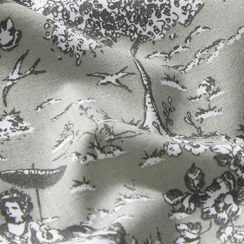 Tecido de algodão Cretone Visita ao parque – verde amarelado,  image number 2