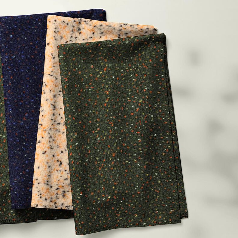 Tecido de pelúcia Teddy Tweed Melange | Poppy Fabrics – verde escuro,  image number 5