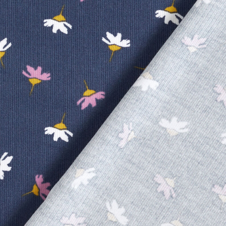 Bombazine para bebé Florzinhas – azul-marinho,  image number 4