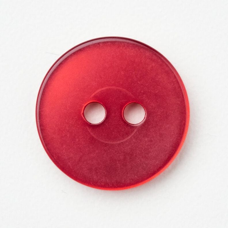 Botão de 2 furos brilhante [Ø 15 mm] – cor de malagueta,  image number 1