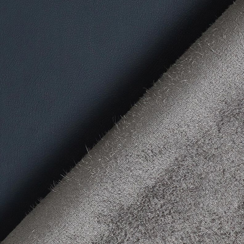 Pele sintética com reverso em veludo  – azul-noite,  image number 4