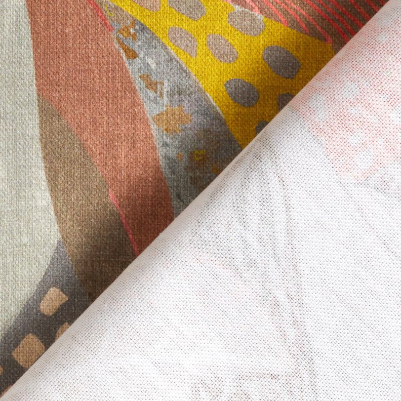 Tecido para decoração Meio linho Panamá Folhas tropicais – mostarda/terracota,  image number 4