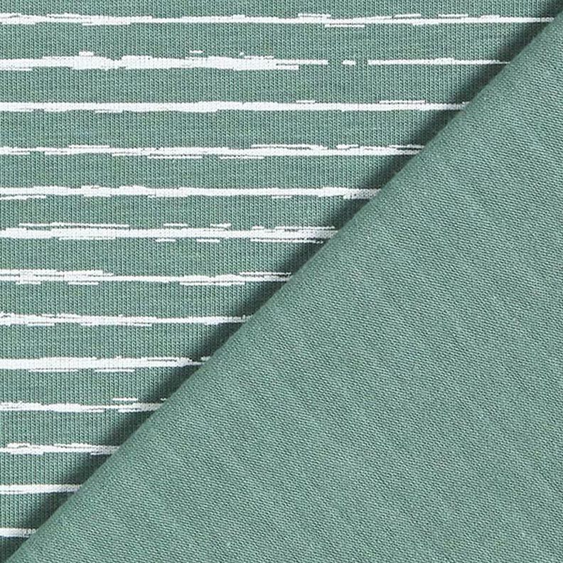 Jersey de algodão Riscas rabisco – verde amarelado,  image number 4