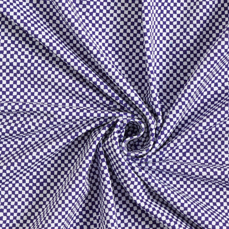 GOTS Jersey de algodão Xadrez Mini | TCC x LOOKS by Wolfgang Joop – azul violeta/branco,  image number 5