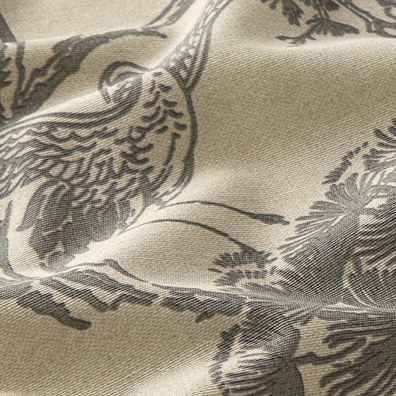 Tecido para decoração Lona Grou chinês – cor de areia/cinzento,  image number 2