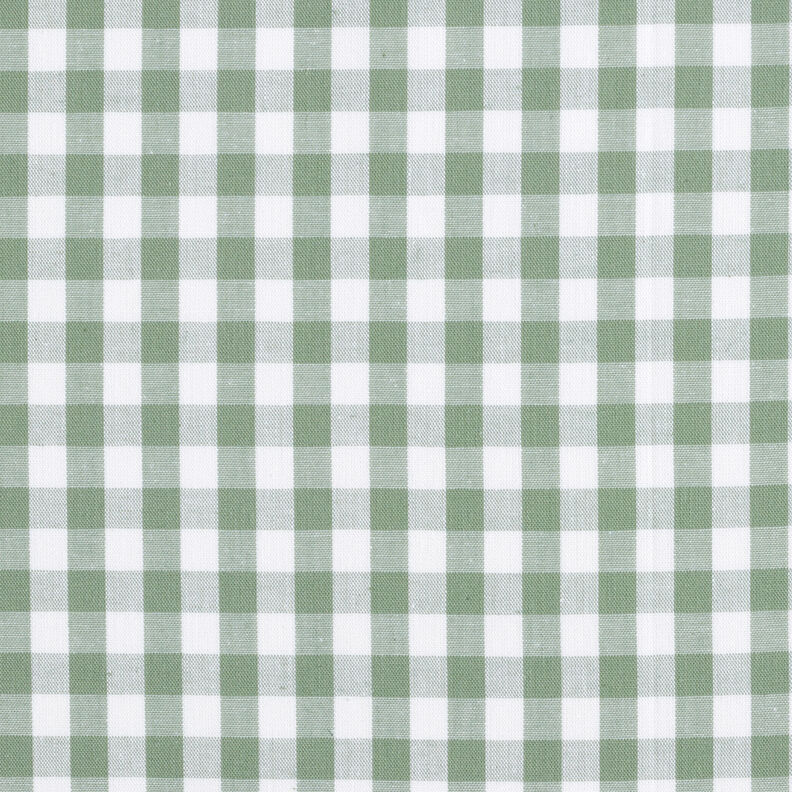 Tecido de algodão Xadrez Vichy 1 cm – salva/branco,  image number 1