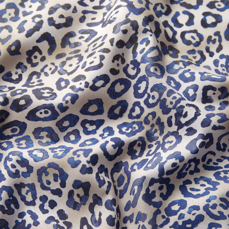 GOTS Popelina de algodão Padrão Leo | TCC x LOOKS by Wolfgang Joop – índigo/taupe claro,  image number 3