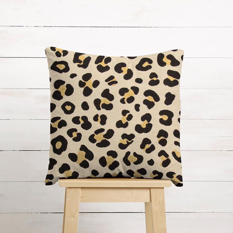 Tecido para decoração Gobelina Leopardo – bege claro/preto,  image number 7