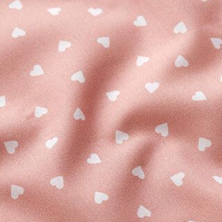 Corações espalhados de popeline de algodão orgânico – rosa embaçado, 