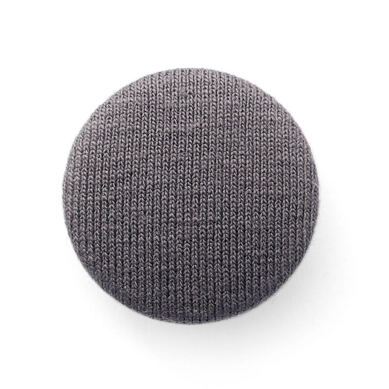 Botão forrado, Jersey de viscose Medium – cinza ardósia,  image number 1