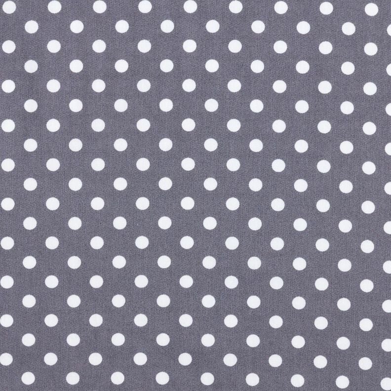Popelina de algod&atilde;o Polka Dots &ndash; cinza ard&oacute;sia/branco,  image number 1