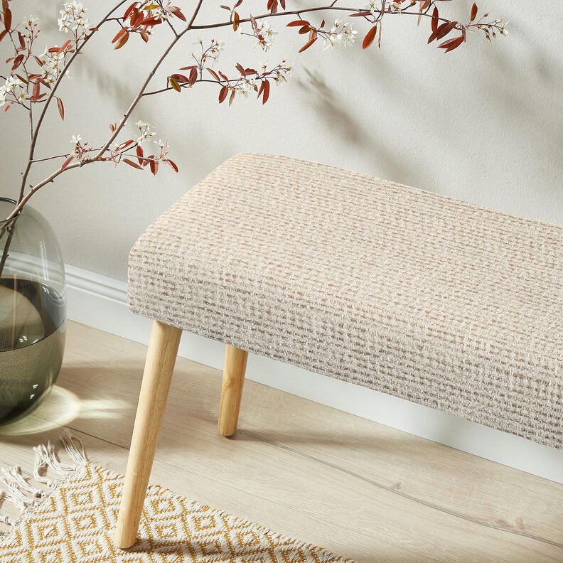 Tecido para estofos Look bouclé colorido – bege claro/caju,  image number 5