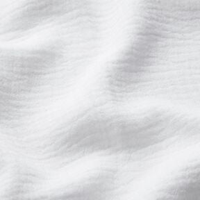 Mistura de linho e algodão Jacquard Padrão ondulado – branco, 