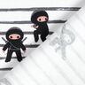 Jersey de algodão Ninjas às riscas  – branco,  thumbnail number 4