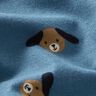Flanela de algodão Cabeças de cão – azul ganga,  thumbnail number 2