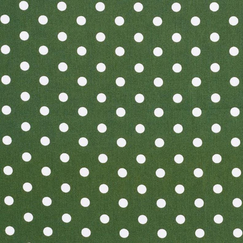 Popelina de algodão pintas grandes – verde escuro/branco,  image number 1