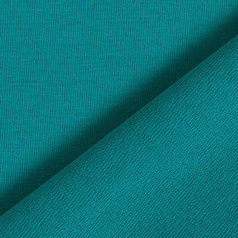 GOTS French Terry Sweat de ver&atilde;o | Tula &ndash; azul petr&oacute;leo,  image number 3