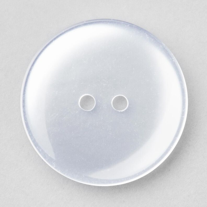 Botão de 2 furos brilhante [Ø 25 mm] – branco,  image number 1