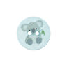 Botão de poliéster 2 furos Recycling Coala [Ø18 mm] – azul bebé,  thumbnail number 1