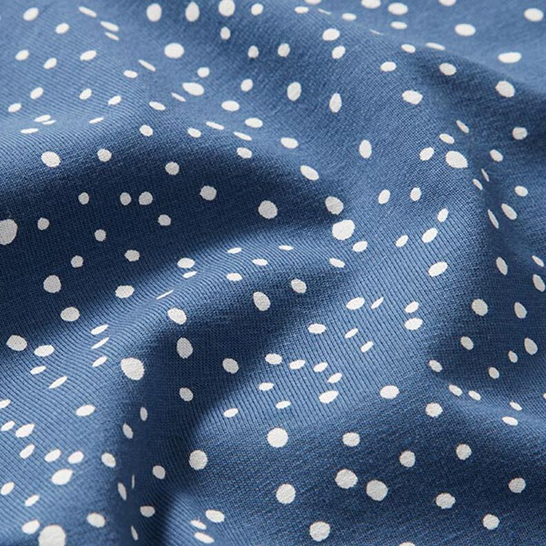 Jersey de algodão Pintas irregulares – azul ganga,  image number 2