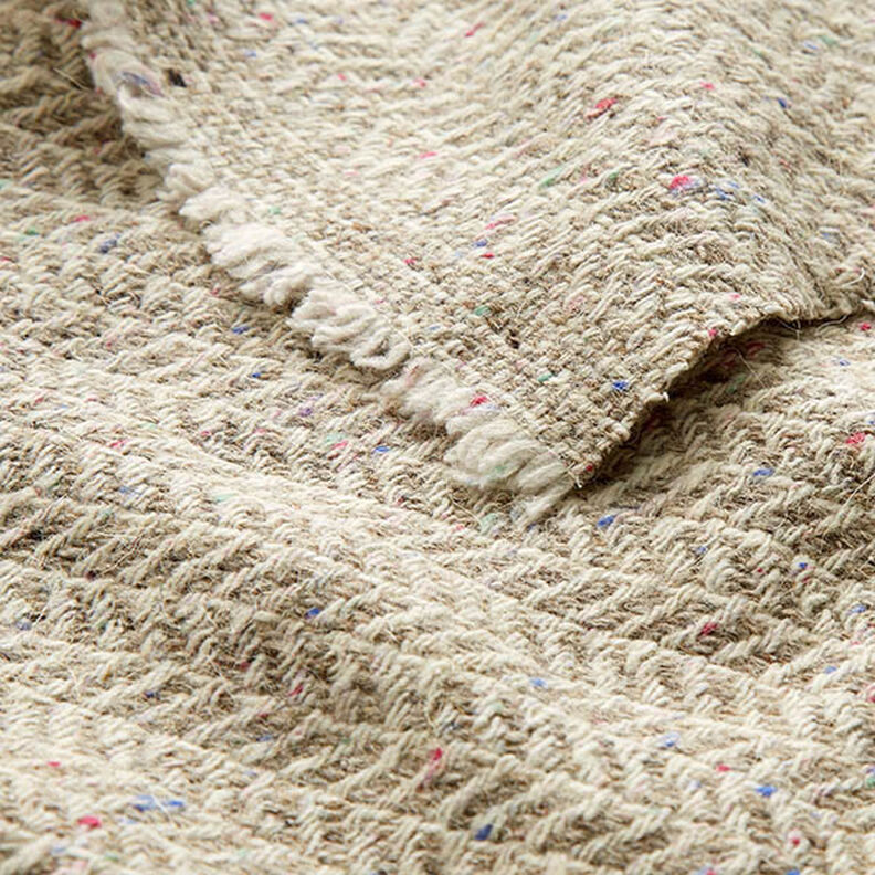 Tecido para sobretudos Mistura de lã Espinha de peixe – taupe,  image number 5