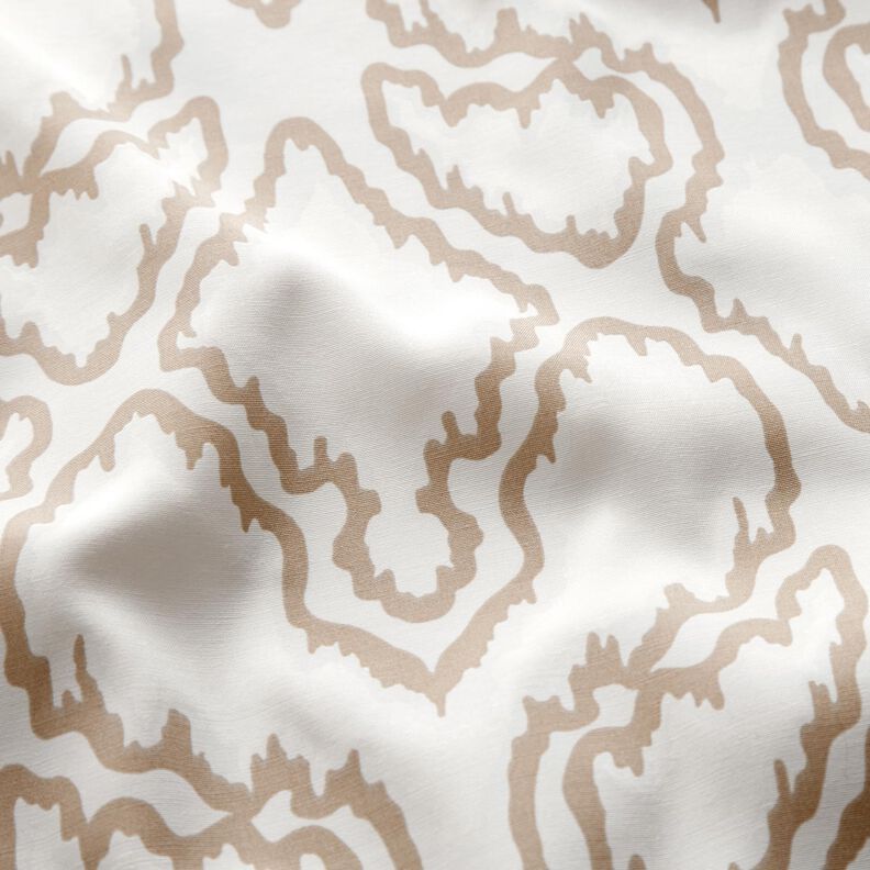 Tecido de algod&atilde;o com linhas serpenteadas &ndash; bege/bege escuro,  image number 2