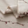 Tecido para decoração Meio linho Panamá Flor de cerejeira japonesa – natural/bordeaux,  thumbnail number 3