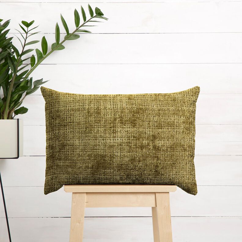 Tecido para estofos Chenille Liso – oliva,  image number 6