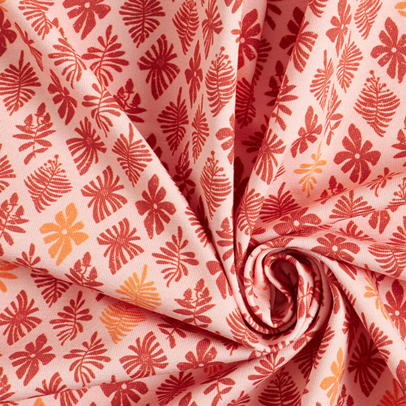 GOTS Jersey de algodão Quatrefoil | Tula – rosa/terracota,  image number 3