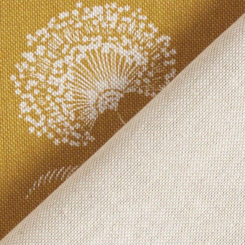 Tecido para decoração Meio linho Panamá Dente-de-leão – natural/amarelo-caril,  image number 5