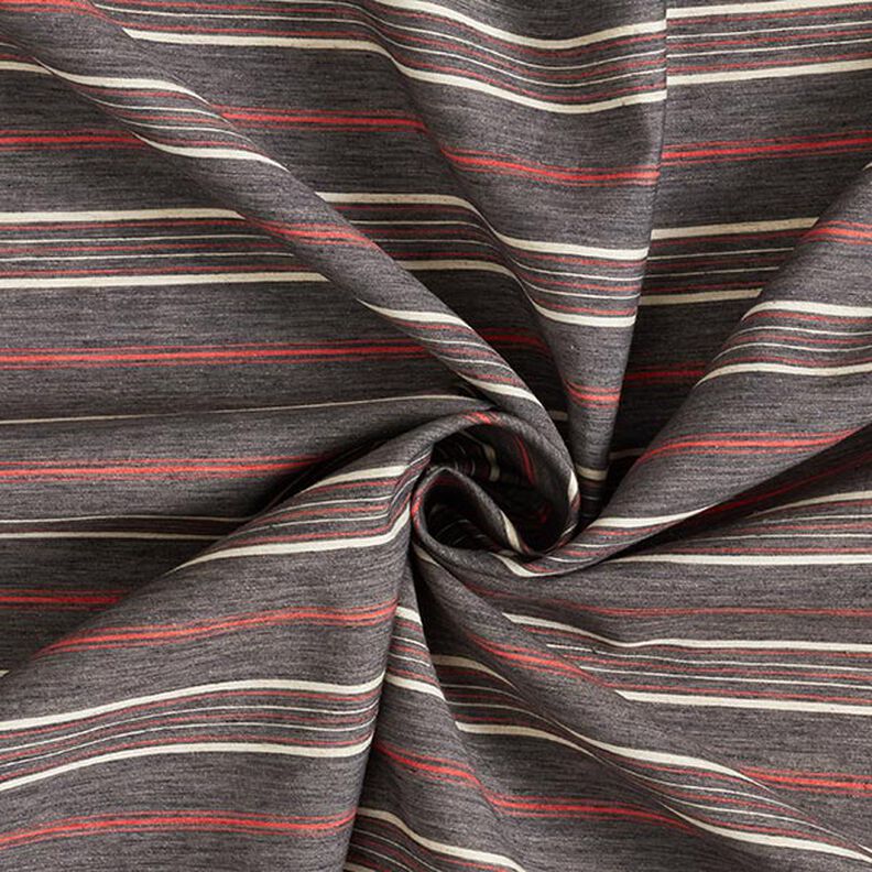 Tecido de algodão Riscas diagonais irregulares – cinzento,  image number 3