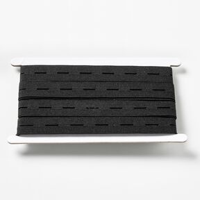 Elástico com casas de botão [3 m | 20 mm] – preto, 