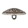 Botão tradicional Gavinha floral - prata antiga metálica velho metálica,  thumbnail number 2