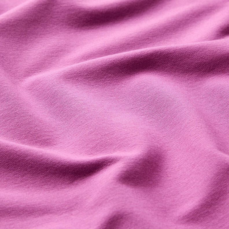 Sweat de algodão leve liso – vermelho violeta médio,  image number 4