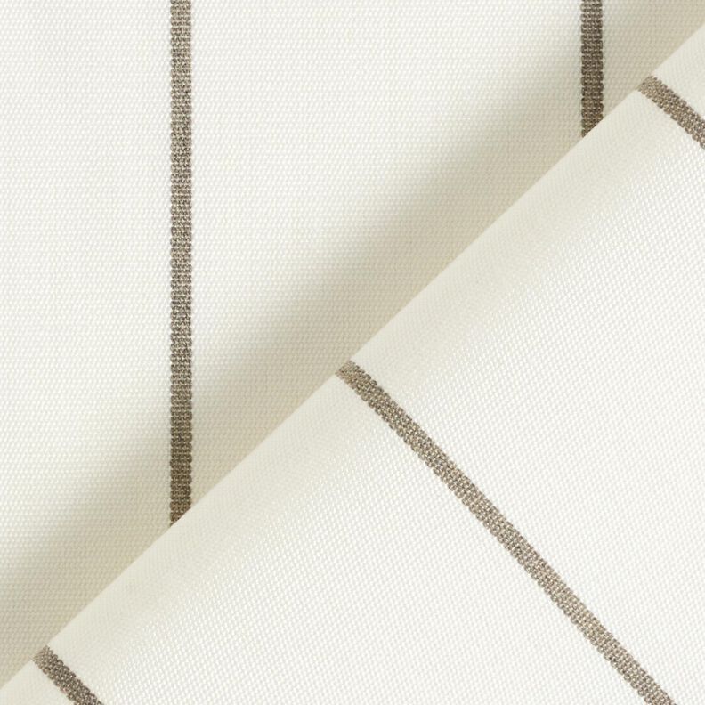 Tecido para exteriores Lona Riscas finas – branco/cinzento claro,  image number 4