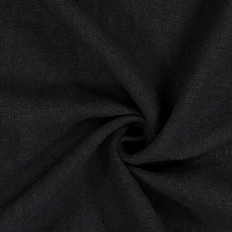 Tecido de mistura de rami lavado a pedra, qualidade pesada – preto,  image number 1