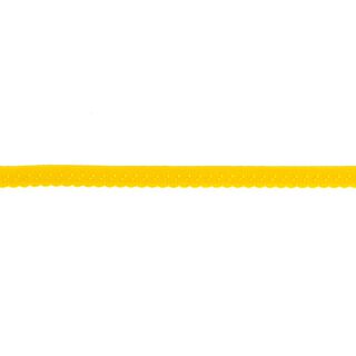Fita de nastro elástica Renda [12 mm] – amarelo-sol, 
