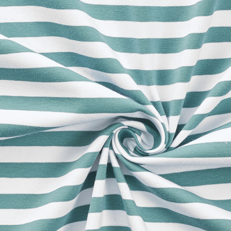 Jersey de algodão Riscas largas – menta/branco,  image number 3