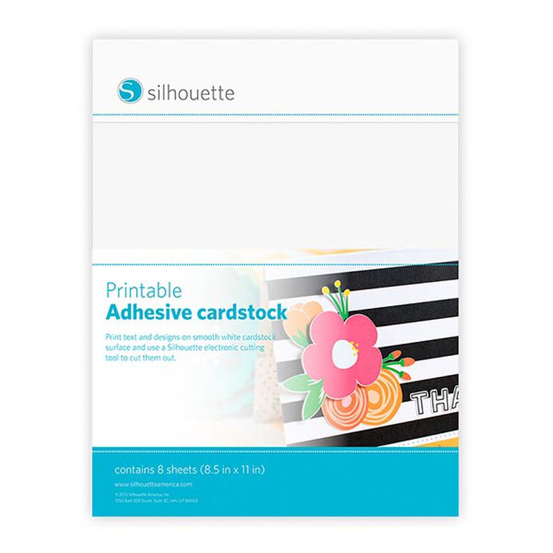 Silhouette  Cartolina autocolante para impressão [ 21,5 x 27,9 cm|8 Unidade],  image number 1
